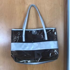 Silver trim transparent Concert/theme park tote bag